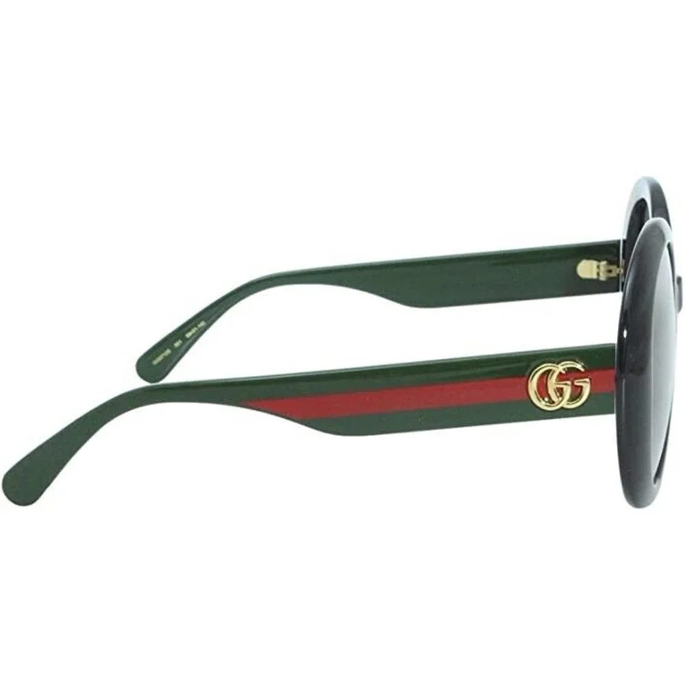Gucci Sunglasses GG0712S 001 Black Gold Green Red Gray Gradient Women  Round - Picture 4 of 5